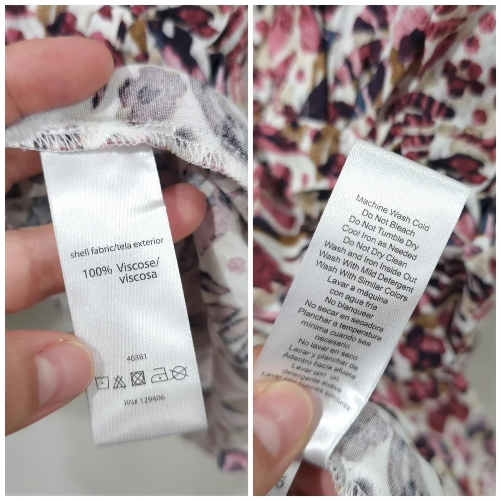 LASCANA Nwt Floral Print Dolman Sleeve Surplice Front Blouse, Elastic Waist, 2X - Picture 13 of 15